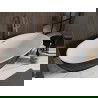 Mexen Bilbao freestanding bathtub 180 x 90 cm, white/black, rose gold overflow - 51311809075-60