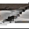 Mexen Bilbao freestanding bathtub 180 x 90 cm, white/black, rose gold overflow - 51311809075-60