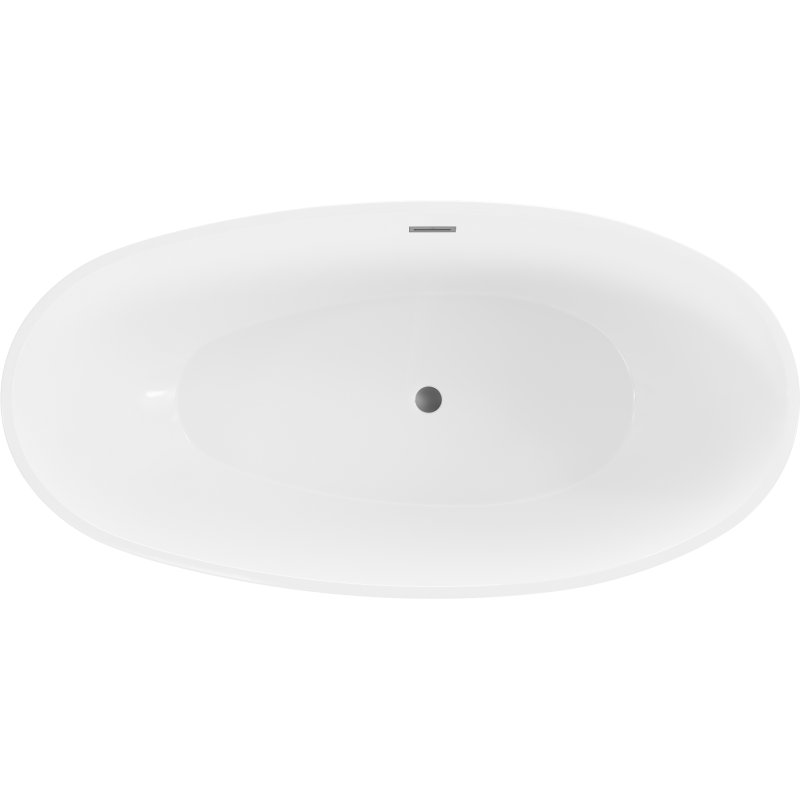 Mexen Bilbao freestanding bath 180 x 90 cm, white/black, overflow gun metal - 51311809075-95