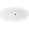 Mexen Bilbao freestanding bathtub 180 x 90 cm, white/black, black overflow - 51311809075-70