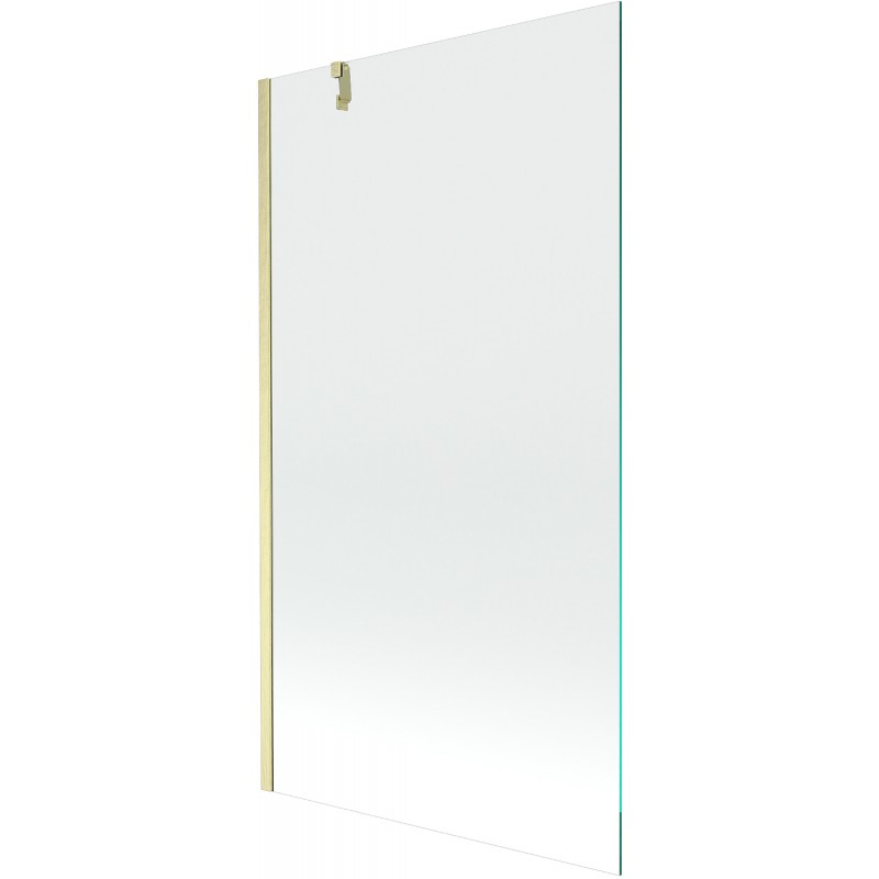 Mexen Next 1-wing Bath Screen 100 x 150 cm, Transparent, Brushed Gold - 895-100-000-00-00-55