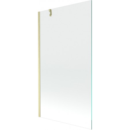 Mexen Next 1-wing Bath Screen 100 x 150 cm, Transparent, Brushed Gold - 895-100-000-00-00-55