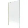 Mexen Next 1-wing Bath Screen 100 x 150 cm, Transparent, Brushed Gold - 895-100-000-00-00-55