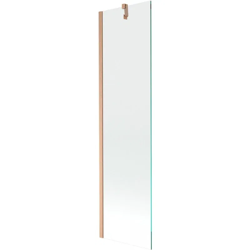 Mexen Next 1-Panel Bath Screen 50 x 150 cm, Transparent, Brushed Copper - 895-050-000-00-00-65