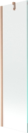 Mexen Next 1-Panel Bath Screen 50 x 150 cm, Transparent, Brushed Copper - 895-050-000-00-00-65