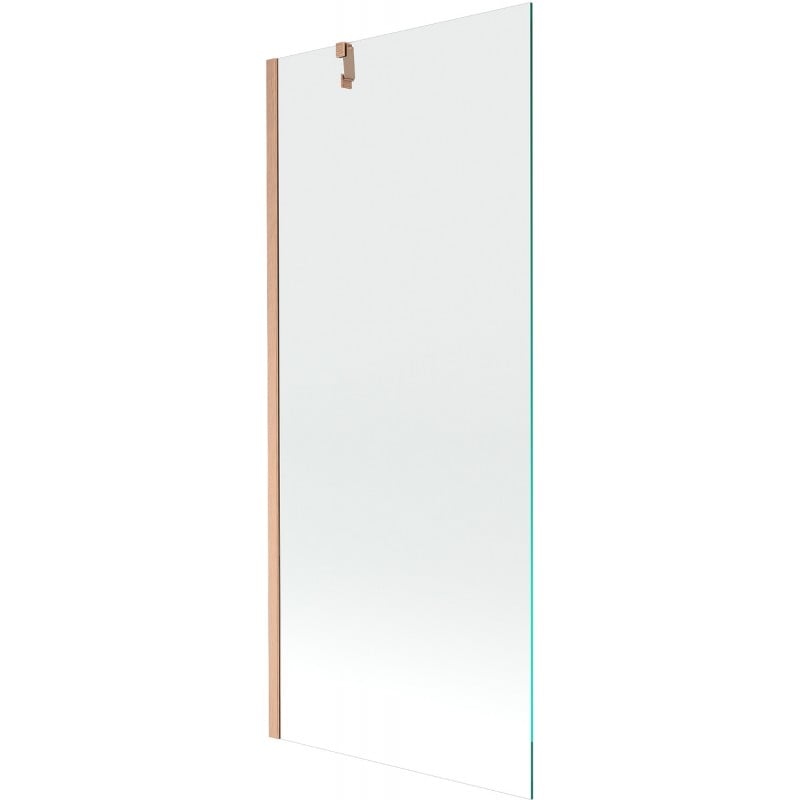 Mexen Next One-Wing Bath Screen 80 x 150 cm, Transparent, Brushed Copper - 895-080-000-00-00-65