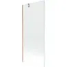 Mexen Next One-Wing Bath Screen 80 x 150 cm, Transparent, Brushed Copper - 895-080-000-00-00-65