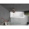 Mexen Next One-Wing Bath Screen 80 x 150 cm, Transparent, Brushed Copper - 895-080-000-00-00-65