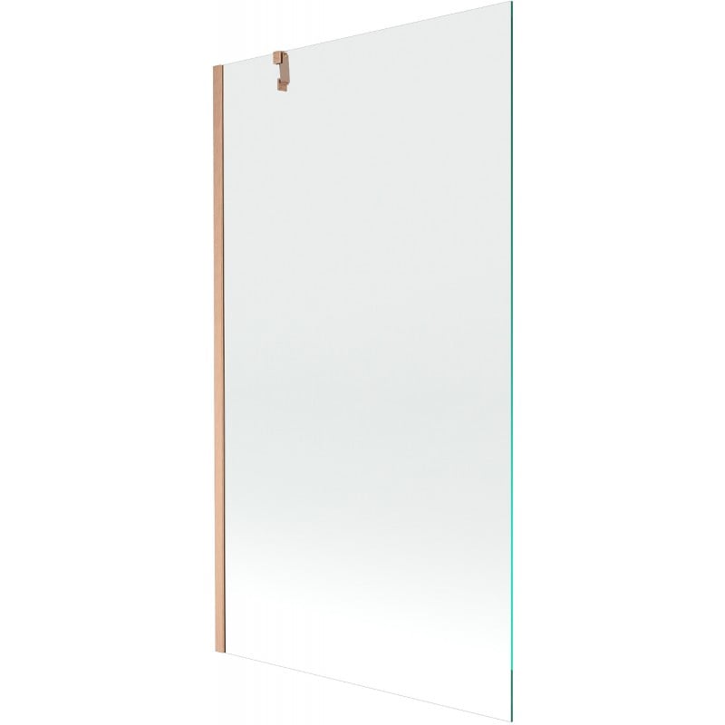 Mexen Next single-fold bath screen 100 x 150 cm, transparent, brushed copper - 895-100-000-00-00-65