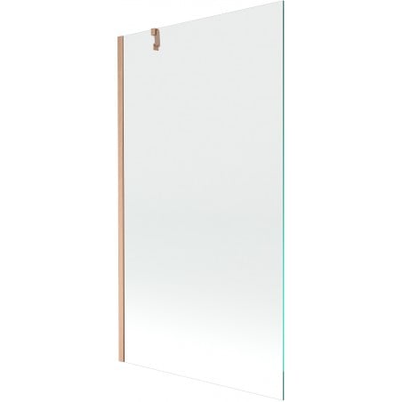 Mexen Next single-fold bath screen 100 x 150 cm, transparent, brushed copper - 895-100-000-00-00-65