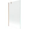 Mexen Next single-fold bath screen 100 x 150 cm, transparent, brushed copper - 895-100-000-00-00-65