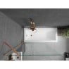 Mexen Next single-fold bath screen 100 x 150 cm, transparent, brushed copper - 895-100-000-00-00-65