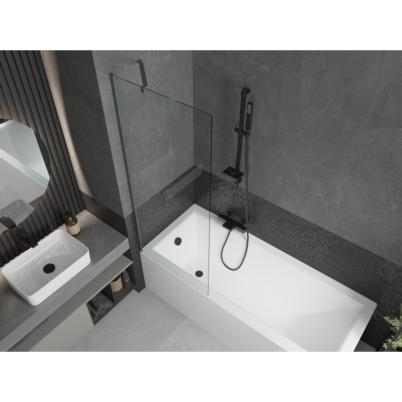 Mexen Next 1-panel bath screen 70 x 150 cm, transparent, brushed gun gray - 895-070-000-00-00-66
