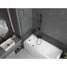 Mexen Next 1-wing bath screen 80 x 150 cm, transparent, brushed gun gray - 895-080-000-00-00-66