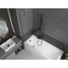 Mexen Next 1-wing bath screen 100 x 150 cm, transparent, brushed gun gray - 895-100-000-00-00-66