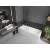 Mexen Next Bathtub Screen 1-Panel 90 x 150 cm, Transparent, Brushed Nickel - 895-090-000-00-00-97