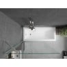 Mexen Next 1-wing bath screen 100 x 150 cm, transparent, brushed nickel - 895-100-000-00-00-97