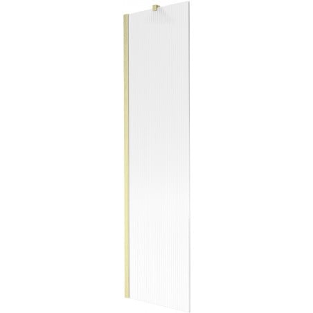 Mexen Next shower screen 1-wing 50 x 150 cm, stripes, brushed gold - 895-050-000-00-09-55