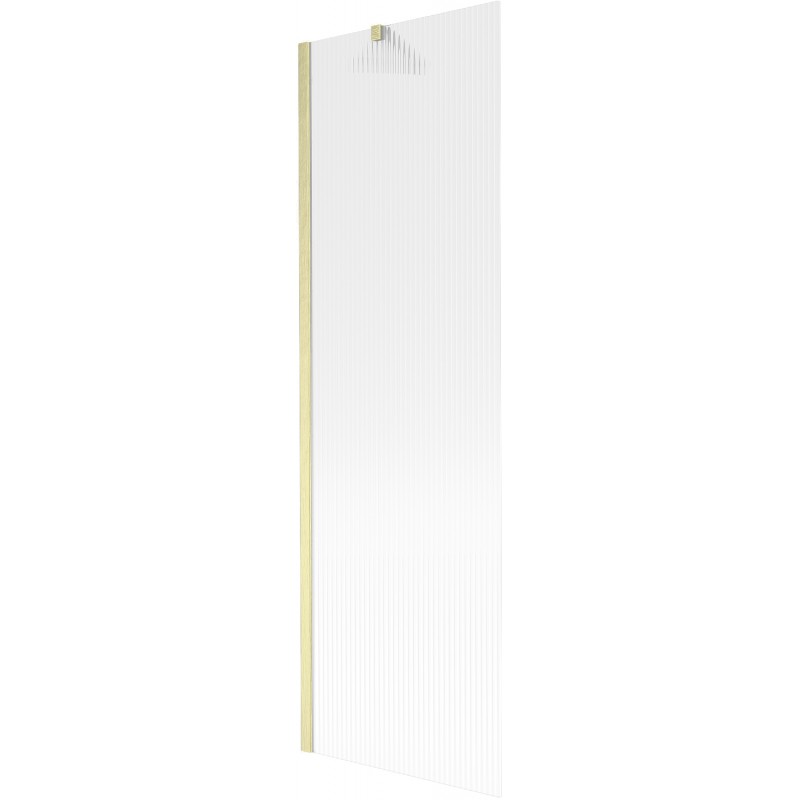 Mexen Next 1-wing Bath Screen 60 x 150 cm, Striped, Brushed Gold - 895-060-000-00-09-55