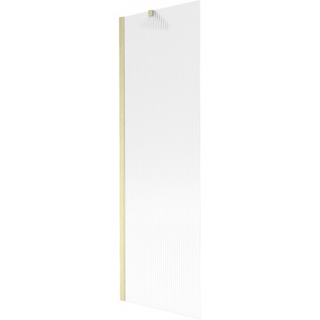 Mexen Next 1-wing bath screen 60 x 150 cm, stripes, brushed gold - 895-060-000-00-09-55