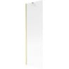 Mexen Next 1-wing Bath Screen 60 x 150 cm, Striped, Brushed Gold - 895-060-000-00-09-55