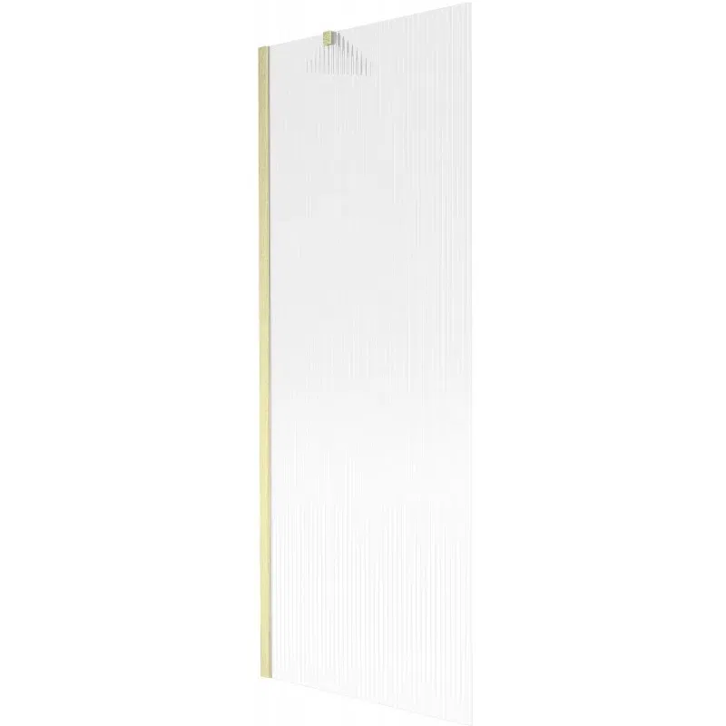Mexen Next Bath Screen 1-winged 70 x 150 cm, Stripy, Gold Brushed - 895-070-000-00-09-55