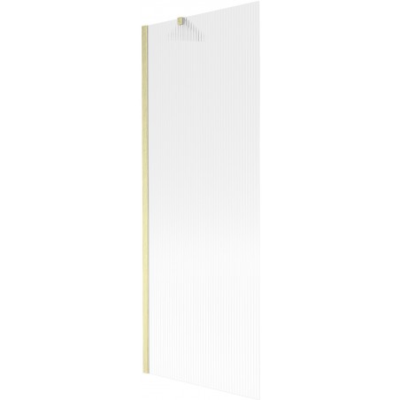 Mexen Next 1-Panel Bathtub Screen 70 x 150 cm, Stripes, Brushed Gold - 895-070-000-00-09-55