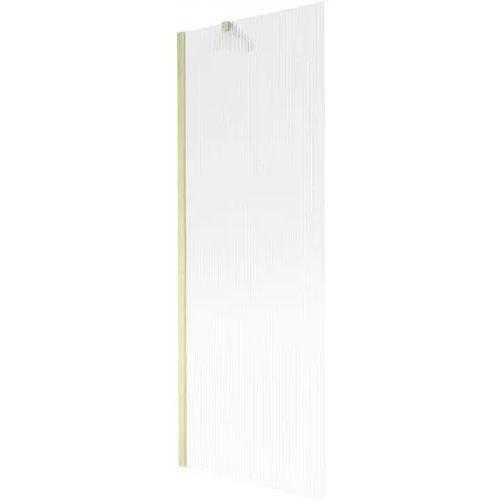 Mexen Next Bath Screen 1-winged 70 x 150 cm, Stripy, Gold Brushed - 895-070-000-00-09-55