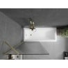 Mexen Next 1-wing Bathtub Screen 80 x 150 cm, Striped, Brushed Gold - 895-080-000-00-09-55