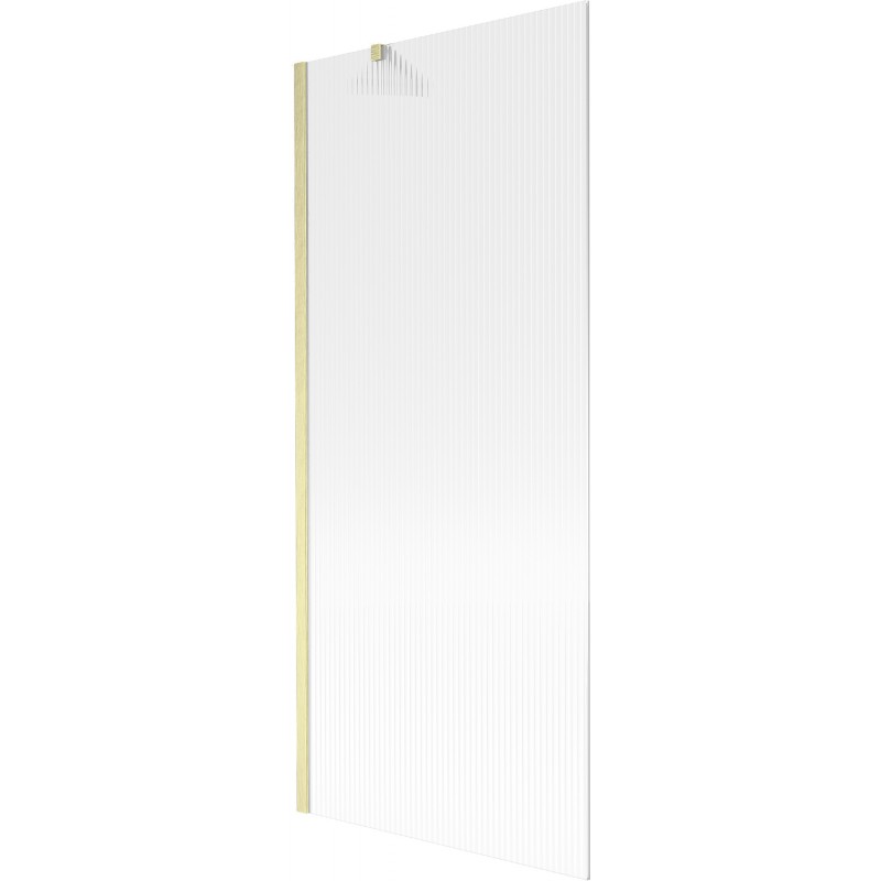 Mexen Next 1-wing Bathtub Screen 80 x 150 cm, Striped, Brushed Gold - 895-080-000-00-09-55