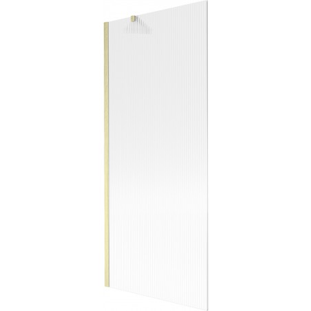 Mexen Next 1-wing Bathtub Screen 80 x 150 cm, Striped, Brushed Gold - 895-080-000-00-09-55