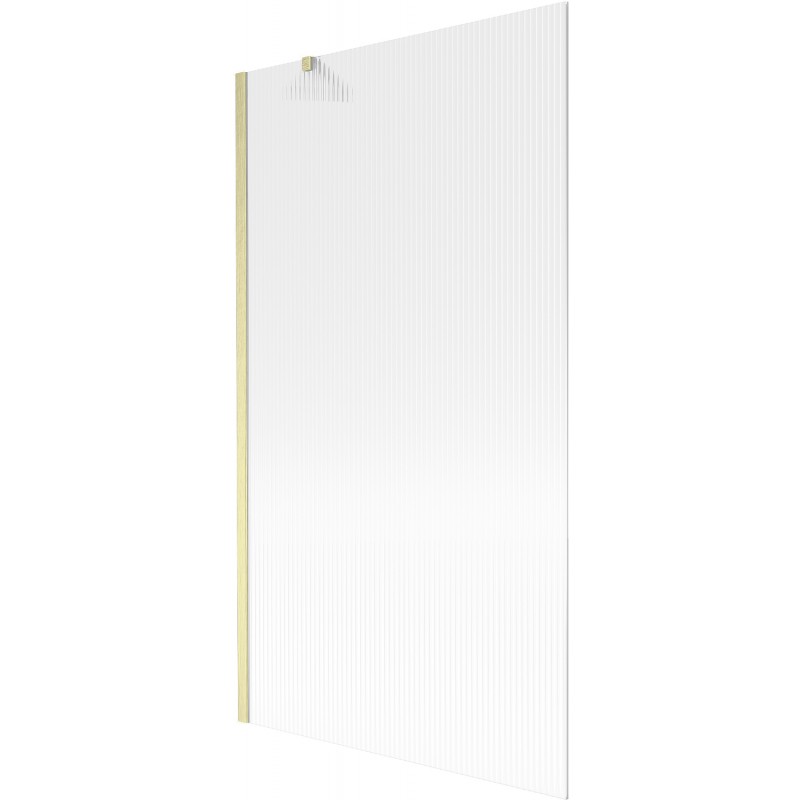 Mexen Next shower screen 1-wing 100 x 150 cm, stripes, brushed gold - 895-100-000-00-09-55