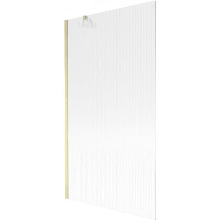 Mexen Next 1-wing Shower Screen 100 x 150 cm, Striped, Brushed Gold - 895-100-000-00-09-55