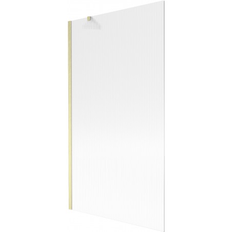 Mexen Next shower screen 1-wing 100 x 150 cm, stripes, brushed gold - 895-100-000-00-09-55