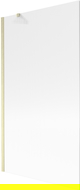 Mexen Next shower screen 1-wing 100 x 150 cm, stripes, brushed gold - 895-100-000-00-09-55