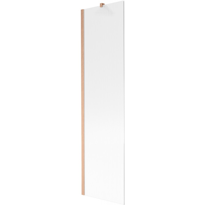 Mexen Next Bath Screen 1-wing 50 x 150 cm, Stripes, Brushed Copper - 895-050-000-00-09-65