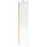 Mexen Next Bath Screen 1-wing 50 x 150 cm, Stripes, Brushed Copper - 895-050-000-00-09-65