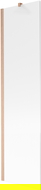 Mexen Next Bath Screen 1-wing 50 x 150 cm, Stripes, Brushed Copper - 895-050-000-00-09-65