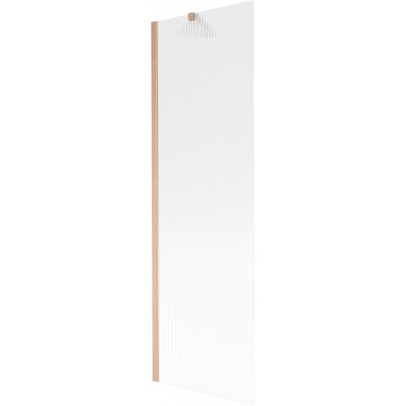 Mexen Next bath screen 1-wing 60 x 150 cm, stripes, brushed copper - 895-060-000-00-09-65