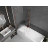 Mexen Next Bathtub Screen 1-Panel 70 x 150 cm, Stripes, Brushed Copper - 895-070-000-00-09-65