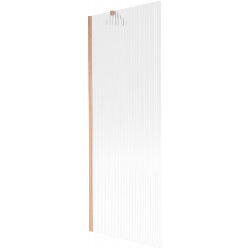 Mexen Next Bathtub Screen 1-Panel 70 x 150 cm, Stripes, Brushed Copper - 895-070-000-00-09-65