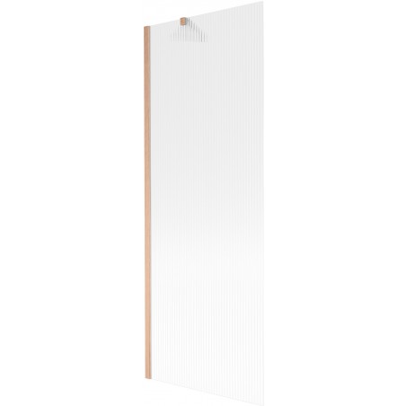 Mexen Next Bathtub Screen 1-Panel 70 x 150 cm, Stripes, Brushed Copper - 895-070-000-00-09-65