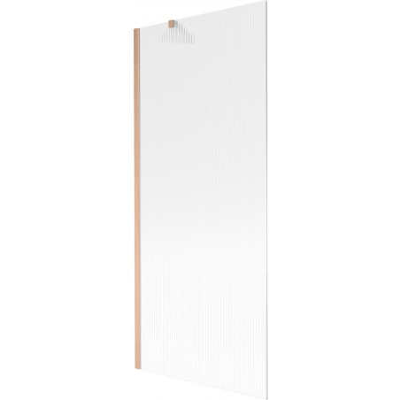 Mexen Next shower screen 1-wing 80 x 150 cm, stripes, brushed copper - 895-080-000-00-09-65