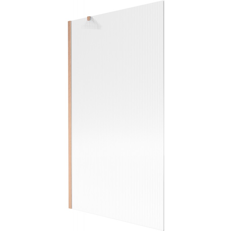 Mexen Next 1-wing Bath Screen 100 x 150 cm, Stripes, Brushed Copper - 895-100-000-00-09-65