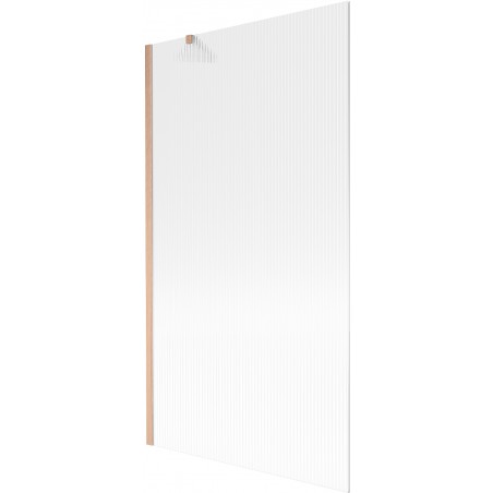 Mexen Next 1-wing Bath Screen 100 x 150 cm, Stripes, Brushed Copper - 895-100-000-00-09-65