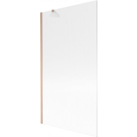 Mexen Next bath screen 1-wing 100 x 150 cm, stripes, brushed copper - 895-100-000-00-09-65