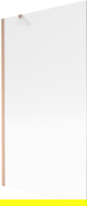 Mexen Next 1-wing Bath Screen 100 x 150 cm, Stripes, Brushed Copper - 895-100-000-00-09-65