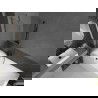 Mexen Next 1-panel bathtub screen 50 x 150 cm, stripes, brushed gun gray - 895-050-000-00-09-66