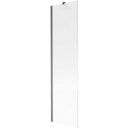 Mexen Next 1-panel bathtub screen 50 x 150 cm, stripes, brushed gun gray - 895-050-000-00-09-66