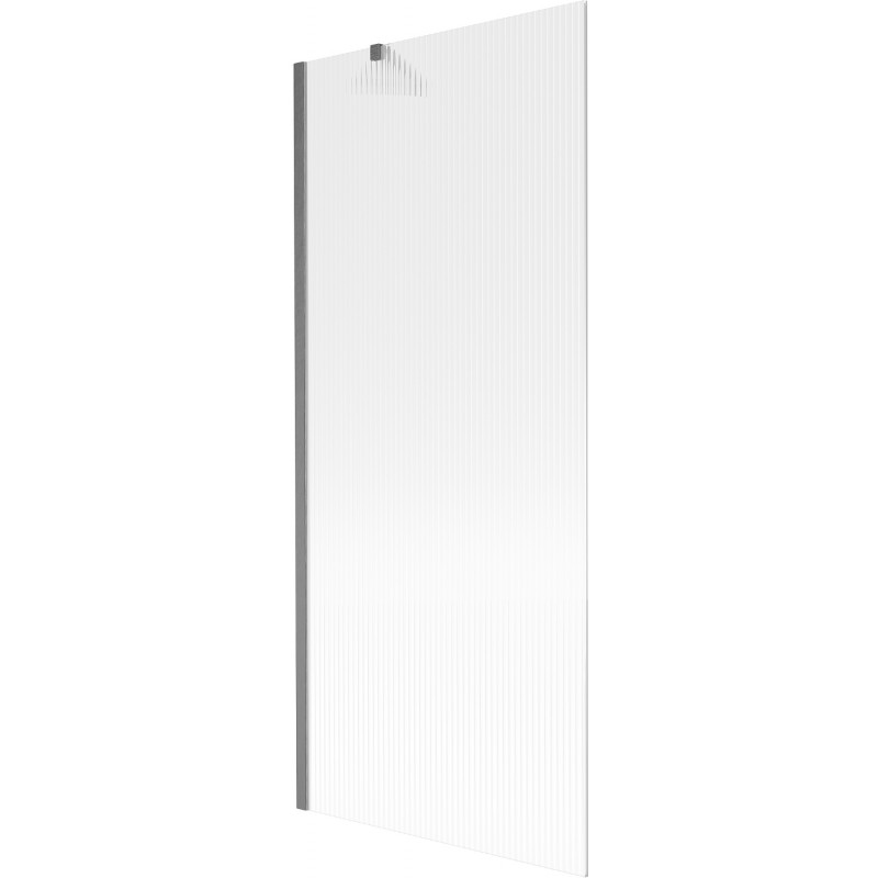 Mexen Next 1-panel bath screen 80 x 150 cm, stripes, brushed gun gray - 895-080-000-00-09-66
